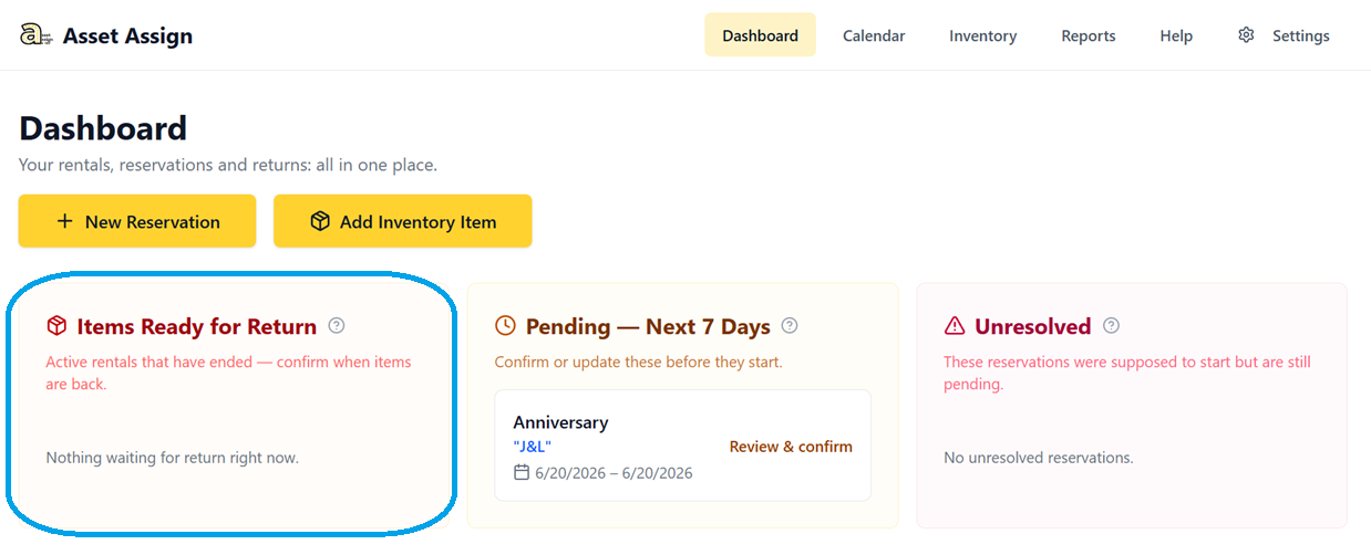 How to Track Rental Returns in Asset Assign (Step-by-Step)