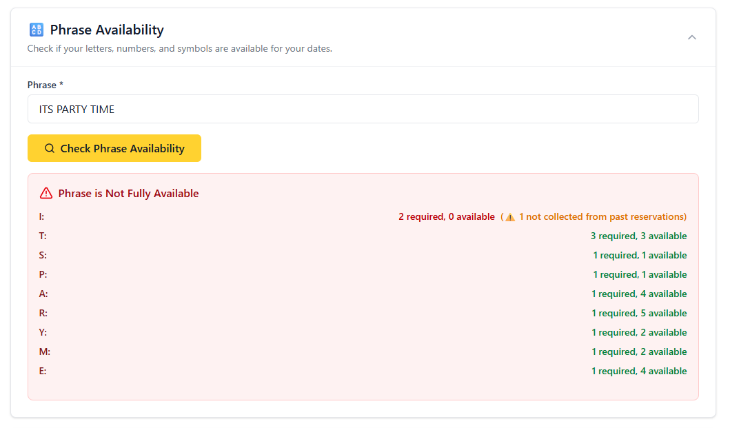 Phrase checker tool in Asset Assign